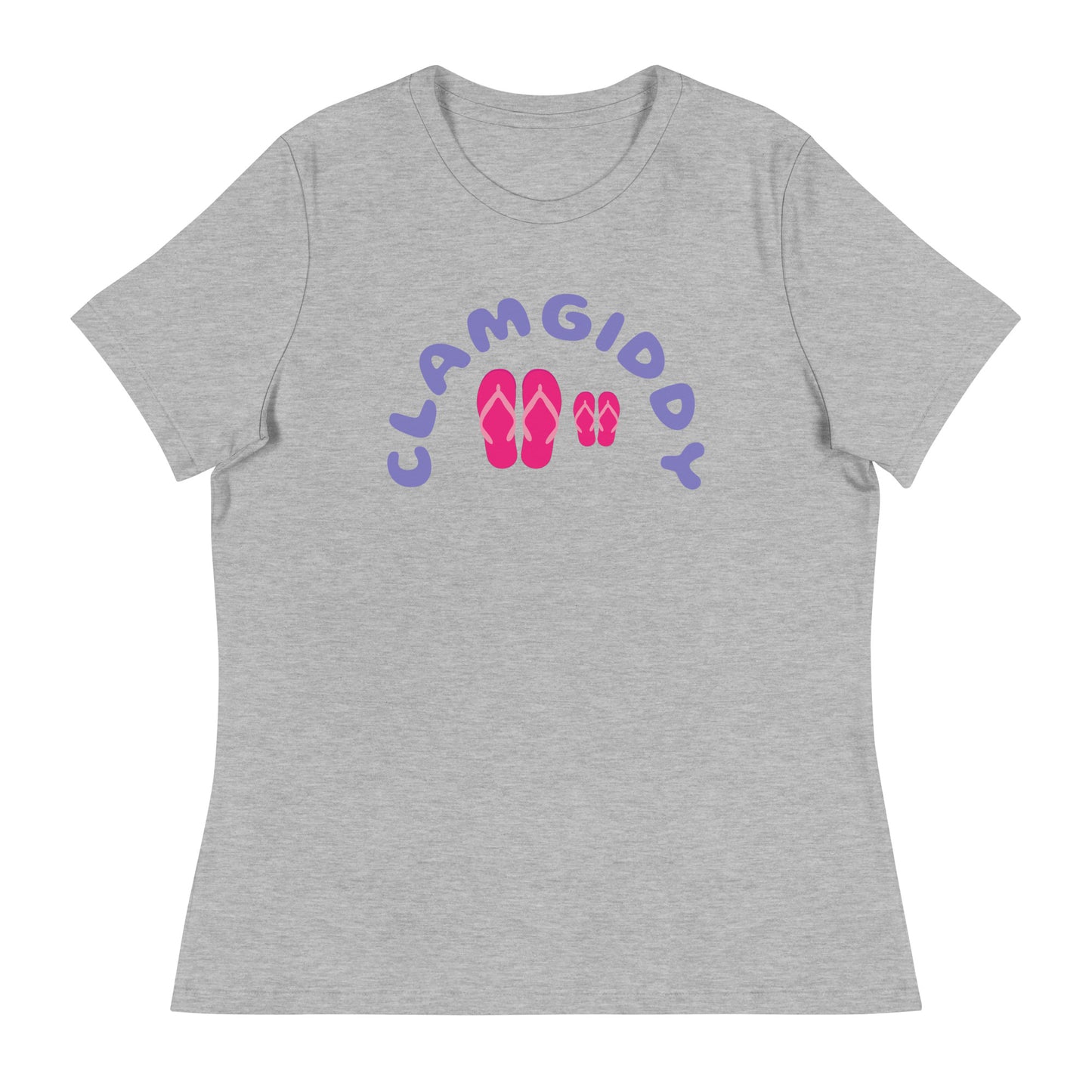 CLAMGIDDY MOM AND DAUGHTER BEACH DAY Women's Relaxed T-Shirt