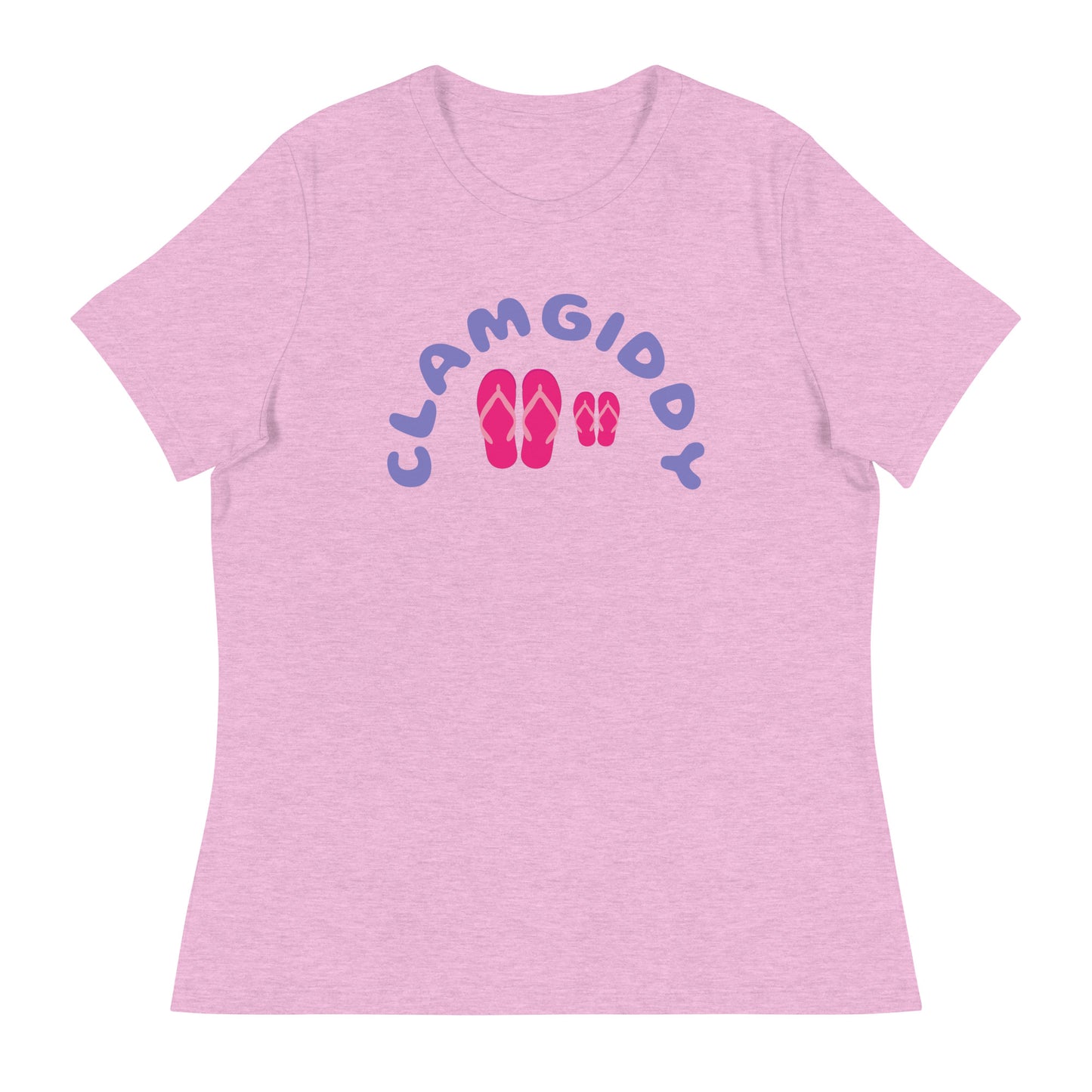 CLAMGIDDY MOM AND DAUGHTER BEACH DAY Women's Relaxed T-Shirt