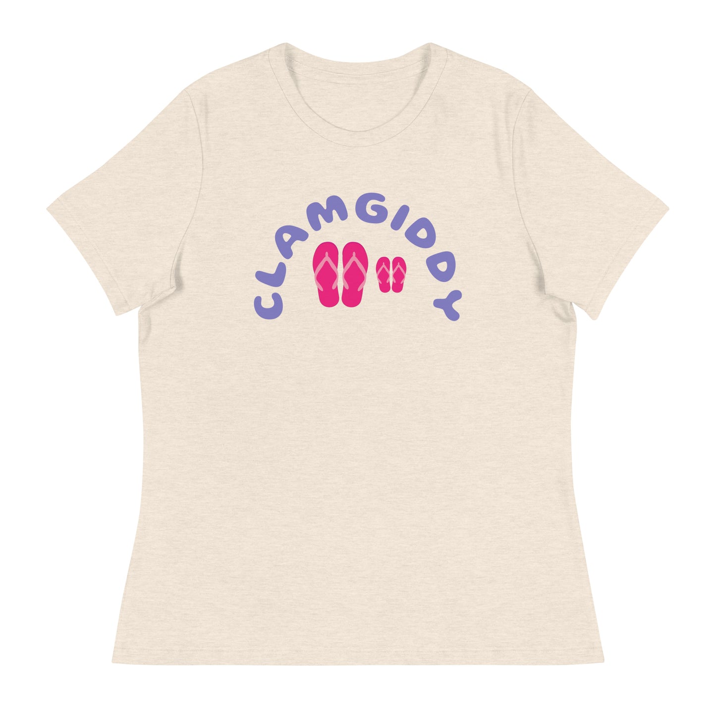 CLAMGIDDY MOM AND DAUGHTER BEACH DAY Women's Relaxed T-Shirt