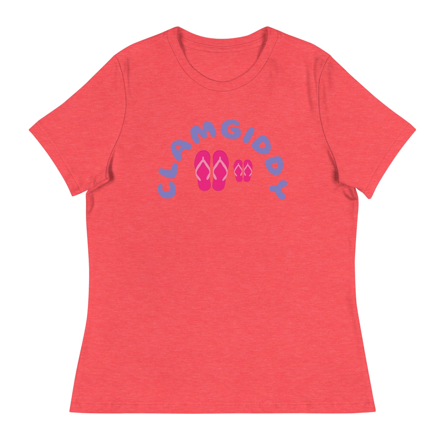 CLAMGIDDY MOM AND DAUGHTER BEACH DAY Women's Relaxed T-Shirt