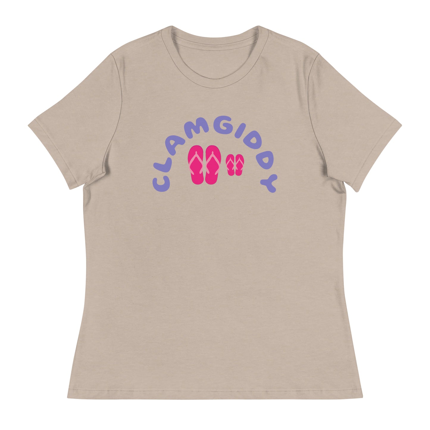 CLAMGIDDY MOM AND DAUGHTER BEACH DAY Women's Relaxed T-Shirt